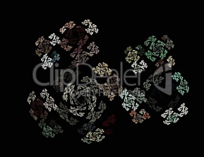 image of one Digital Fractal on Black Color image of one Digital Fractal on Black Color