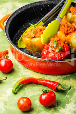 Bell peppers stufed with meat