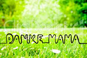 Spring Meadow, Daisy, Calligraphy Danke Mama Means Thanks Mom