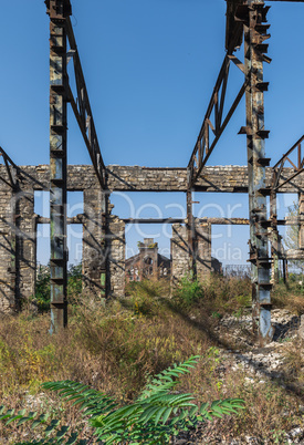 Old abandoned industrial factory in Ukraine