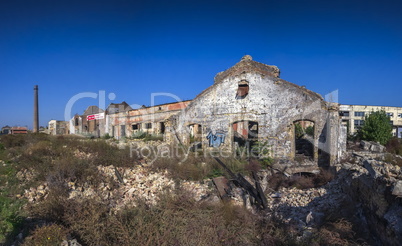 Old abandoned industrial factory in Ukraine