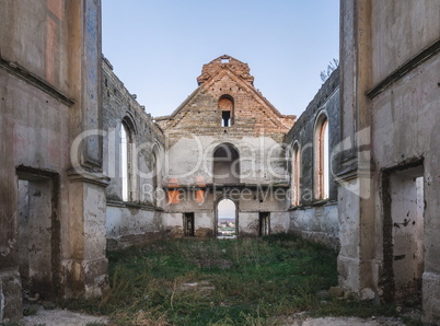Abandoned Catholic church in Ukraine