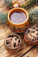 Tea with pine buds