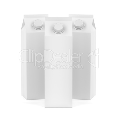 Blank containers for juice or milk