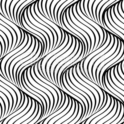 Abstract wavy line seamless pattern