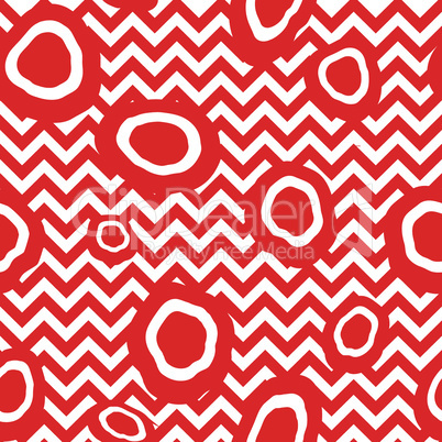 Abstact seamless pattern. Dotted line texture. Dot and zig-zag line ornament