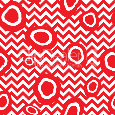 Abstact seamless pattern. Dotted line texture. Dot and zig-zag l