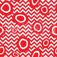 Abstact seamless pattern. Dotted line texture. Dot and zig-zag l