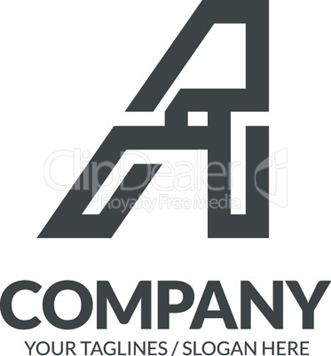 letter A geometric logo