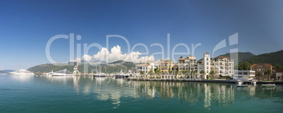 Embankment of Tivat city in  Montenegro