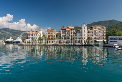 Embankment of Tivat city in  Montenegro