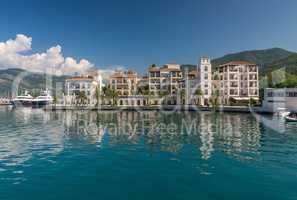 Embankment of Tivat city in  Montenegro