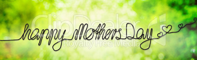 Sunny Spring Meadow, Daisy, Calligraphy Happy Mothers Day