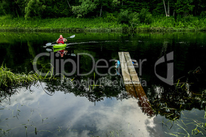 People boating on river