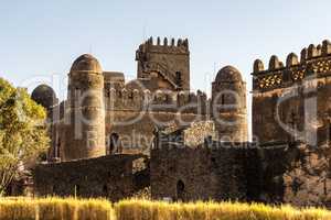 Fasil Ghebbi is the remains of a fortress-city within Gondar, Ethiopia