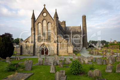 View of St Canices cathedral in Kilkenny in Ireland