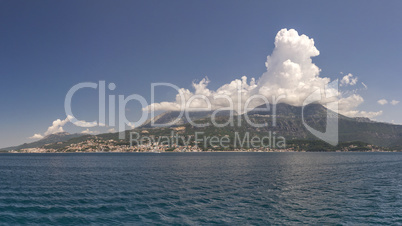 Villages on the shore of Bay of Kotor in  Montenegro.