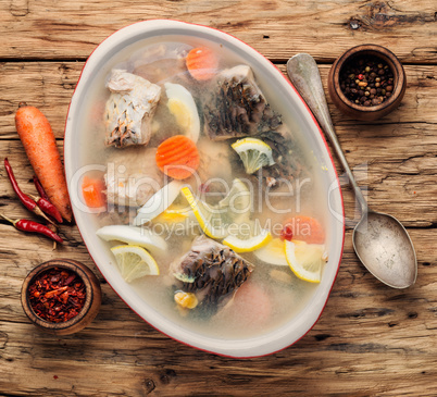 Fish and vegetables aspic