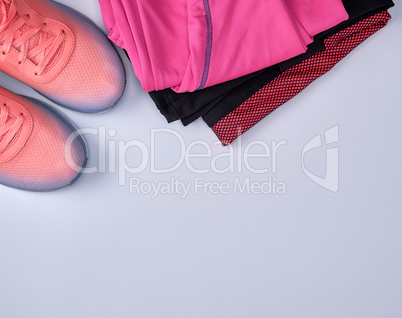 items for fitness on a white  background