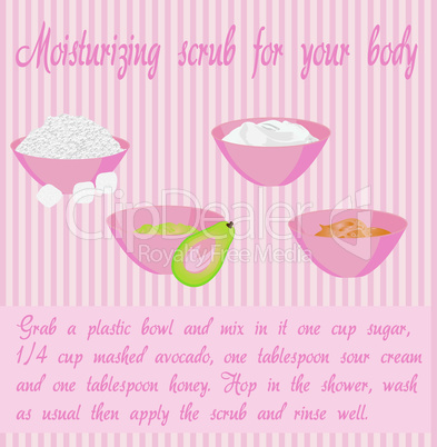 recipe of moisturising body scrub