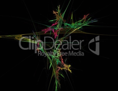 image of one Digital Fractal on Black Color image of one Digital Fractal on Black Color