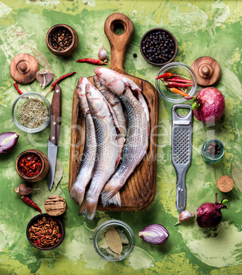 Fresh fish and ingredients