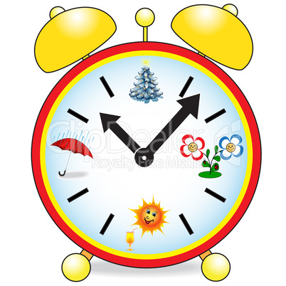 Clock with the seasons