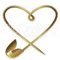 Heart shaped pin