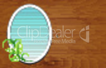 Postcard design with wooden background