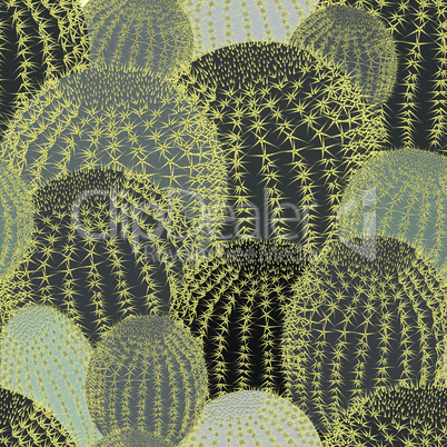 cactus pattern texture mexican close saguaro sharp tile travel vector cacti plant seamless background prickly pear close up.