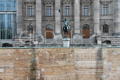 view of famous State chancellery - Staatskanzlei in Munich, Germany