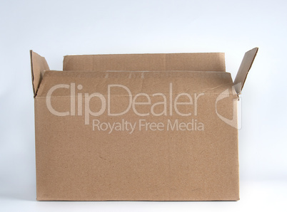 open brown paper box