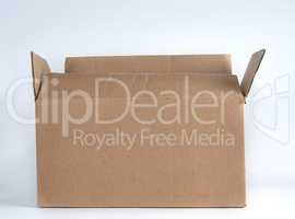 open brown paper box