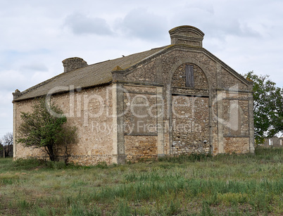 very old stone house with no windows