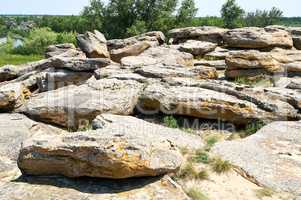 Ancient stone complex Stone Grave in Ukraine Zaporozhye region