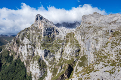 Fuente De in the in mountains of Picos de Europa, Cantabria, Spain