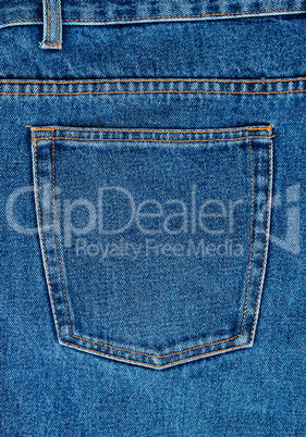 blue jeans back pocket, full frame