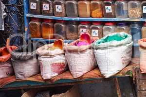 Traditional moroccan market in Chefchaouen Morocco, Africa.