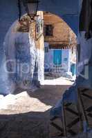 Medina of Chefchaouen, Morocco noted for its buildings in shades of blue