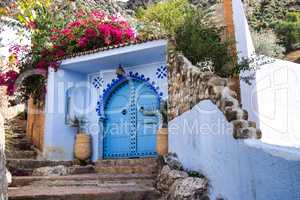 Medina of Chefchaouen, Morocco noted for its buildings in shades of blue