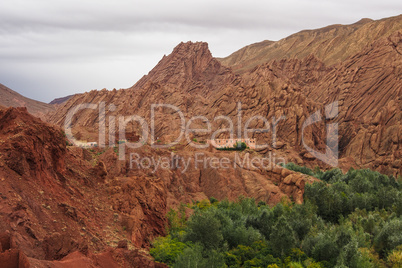 Dades Gorge is a gorge of Dades River in Atlas Mountains in Morocco.