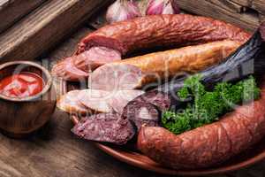 Smoked meats and sausages