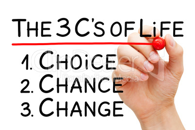 Choice Chance Change Better Life Concept