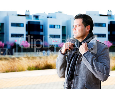 Fashion man portrait  in the city