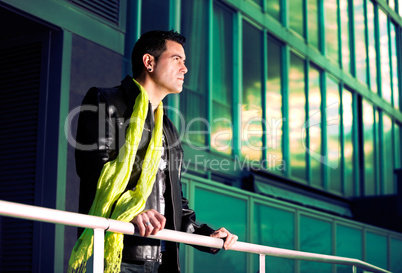 Fashion man portrait  in the city