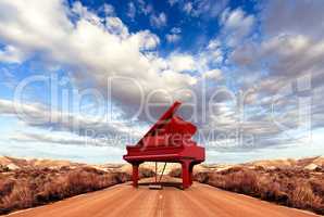 Music concept and piano
