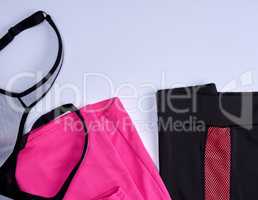 women clothing for fitness on a white background