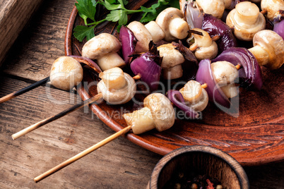 Delicious fried mushrooms