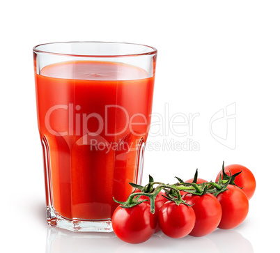 Tomato juice and cherry tomatoes