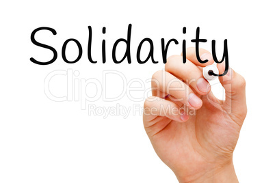 Solidarity Handwritten With Black Marker